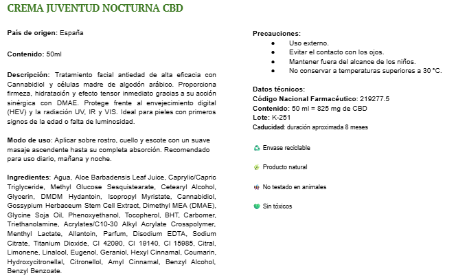 Juventud Nocturna CBD | Naturisly