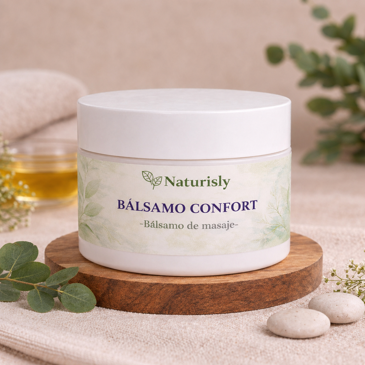 Bálsamo Confort Naturisly para masaje corporal